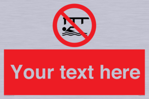 Custom Do not swim in the vicinity of piers